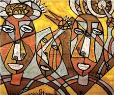  ?? DR ?? Obra “Angola, Memórias Douradas I” do artista Álvaro Macieira