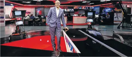  ?? / MOELETSI MABE ?? Afro Worldview boss Mzwanele Manyi at the channel’s studios in Midrand. Employees at the channel, previously known as ANN7‚ were told on Monday not to return to work today.