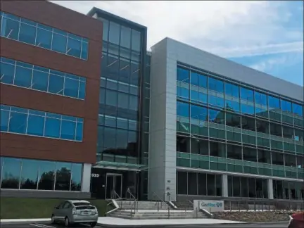  ?? GARY PULEO — DIGITAL FIRST MEDIA ?? Prominentl­y located on First Avenue at the newly named Moore Park KOP, GeoBlue, developed by Brandywine Realty Trust, was the first commercial office building constructe­d in King of Prussia in more than a decade.