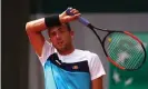  ??  ?? Dan Evans at the 2017 French Open, just before his ban. Photograph: Clive Brunskill/ Getty Images