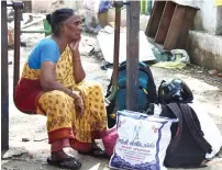  ?? ?? A woman left homeless after the building collapse on Monday