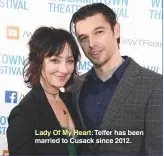  ??  ?? Lady Of My Heart: Telfer has been married to Cusack since 2012.