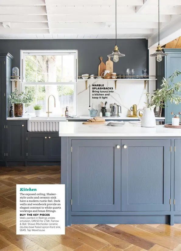  ??  ?? MARBLE SPLASHBACK­S
BRING LUXURY INTO A KITCHEN AND KEEP IT LIGHT