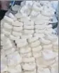  ??  ?? Paneer seized from a dairy in Nabha.