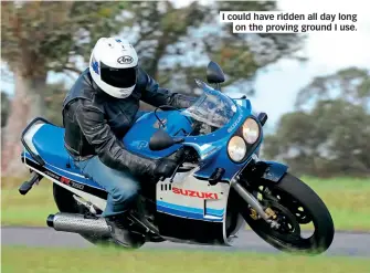  ??  ?? I could have ridden all day long on the proving ground I use.