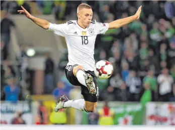  ?? FOTO:DPA ?? Super Haltungsno­ten – Joshua Kimmich möchte Richtung WM-Titel fliegen.