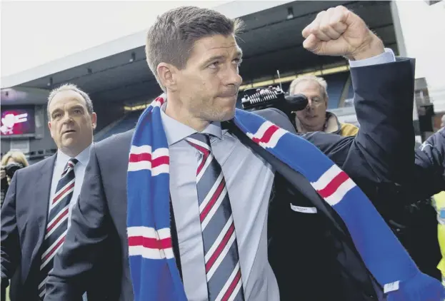  ??  ?? Steven Gerrard believes Rangers is the right move for him. ‘The size of this club, the history of the club, the values that this club has – I feel I’m a good fit,’ he said.