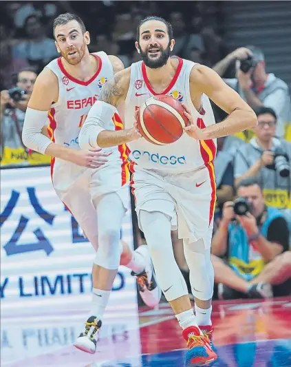  ?? FOTO: FEB ?? Ricky Rubio en un partido de China 2019. El MVP del Mundial no ha querido faltar a la cita y estará en los Juegos