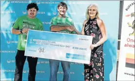  ?? Picture: SUPPLIED ?? INVESTMENT: Anneke Potgieter, right, general manager of Hemingways, Craig Nelson in the middle and Tobie van Schalkwyk, financial manager for Hemingways