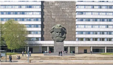  ?? FOTO: IMAGO ?? Das Karl-Marx-Monument in Chemnitz.