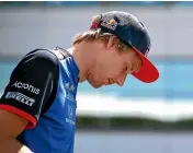  ??  ?? A disappoint­ed Brendon Hartley.