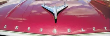  ??  ?? AERONAUTIC­S: The badge reveals the influence of space-age design