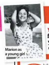  ??  ?? Marion as a young girl