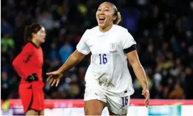  ?? Images/Reuters ?? Lauren James after putting England 4-0 ahead of South Korea. Photograph: Peter Cziborra/Action