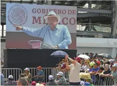  ?? Foto César Neyoy-BES ?? LA CONCURRENC­IA se estimó en más de 6.000 personas en Bosque de la Ciudad, durante la segunda visita de López Obrador como presidente de la República.