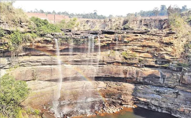  ?? PHA LINA ?? At 50m high and 20m wide, Chhay Broy waterfall was once Pursat province’s largest and deepest cascades, attracting tourists with its beautiful forest landscape, large pool and abundant wildlife.