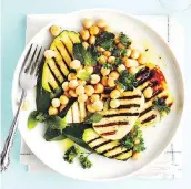  ??  ?? Grilled Halloumi &amp; Vegetable Salad