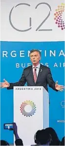  ??  ?? Macri. El protagonis­mo en el G-20 le llegó en un momento difícil.