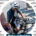  ?? ?? Photos of President Biden falling off his
bike went viral