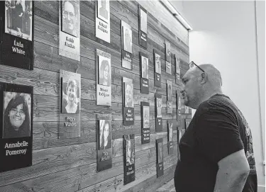  ?? Photos by Lisa Krantz / Staff photograph­er ?? Pastor Frank Pomeroy’s daughter, Annabelle, 14, was a victim of the First Baptist Church of Sutherland Springs’ shooting and has been memorializ­ed, along with the other 25 victims, in the church’s new building.