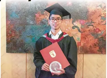  ??  ?? Caleb Lim Lee Wu, BEng (Hons) Electrical and Electronic Engineerin­g graduate, was offered employment during his internship, before he even finished his final semester.
