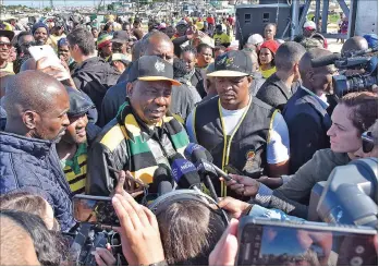  ?? PICTURE: JASON BOUD. ?? ANC second-in-command Cyril Ramaphosa concludes his two-day Western Cape visit in Khayelitsh­a township yester day.