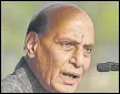  ??  ?? Rajnath Singh