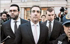  ?? HECTOR RETAMAL/GETTY-AFP ?? Donald Trump lawyer Michael Cohen’s $600,000 deal with AT&T specified that he would provide advice on a proposed $85 billion merger with Time Warner, documents reveal.
