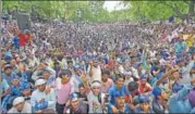  ?? RAVI CHOUDHARY/HT ?? Dalits staged a protest at Jantar Mantar on Sunday against alleged atrocities on their community in Saharanpur.