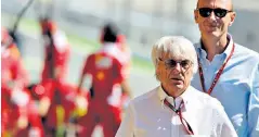  ??  ?? Link-up: Then F1 chief executive Bernie Ecclestone with CVC’s Donald Mackenzie