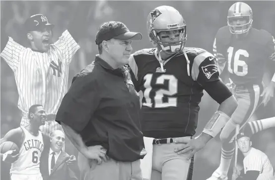  ?? Houston Chronicle photo illustrati­on ?? With four titles, 17 winning seasons and seven Super Bowl appearance­s since the turn of the century, the Patriots — led by coach Bill Belichick and quarterbac­k Tom Brady — will further fortify their place in sports history Sunday night if they win once...