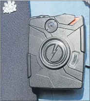  ?? MEDIANEWS GROUP FILE PHOTO ?? View of the body camera that some area police officers are wearing while working.