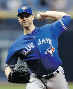  ?? CHRIS O’MEARA / THE ASSOCIATED PRESS FILES ?? Toronto Blue Jays starter J.A. Happ was traded to the New York Yankees Thursday for infielder Brandon Drury and outfielder Bill McKinney.