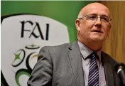  ??  ?? ANSWERS: The FAI’s director of competitio­ns Fran Gavin, conducted interviews with Athlone players, management and selected staff over two days