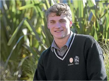 ?? MURRAY WILSON/STUFF ?? Palmerston North Boys’ High School head prefect Digby Werthmulle­r: ‘‘I don’t think there’s a need to cut all of NCEA . . . but it does have its flaws.’’