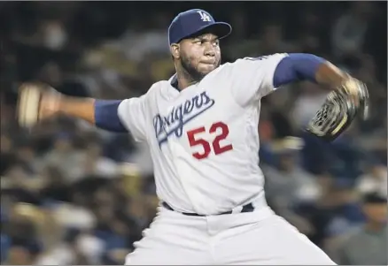  ?? Brian van der Brug Los Angeles Times ?? THE CONTINUING evolution of Pedro Baez from fans’ foil to favorite unfolded with the developmen­t of his changeup, a pitch that can be tied to his effectiven­ess down the stretch last season. “It’s more confidence,” he said. “I can throw it in any situation.”