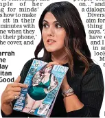  ?? Picture: KEN MCKAY/ITV/REX ?? Debate: Farrah defends the Tess Holliday Cosmopolit­an cover on Good Morning Britain