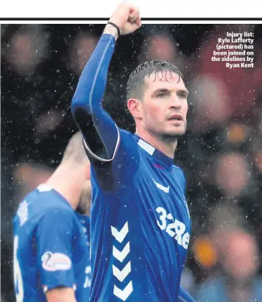  ??  ?? Injury list: Kyle Lafferty (pictured) has been joined on the sidelines byRyan Kent