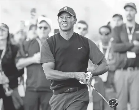  ?? ROB SCHUMACHER/USA TODAY SPORTS ?? Tiger Woods says the toll of playing more events in 2018 than he ever had in any year took a toll. By the time Woods reached the Ryder Cup, he was spent and went 0-4-0 as the USA was routed by Europe.