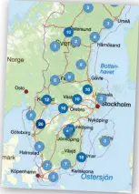  ??  ?? Via Dialektkar­tan kan man lyssna på dialekter från hela Sverige.