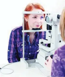  ??  ?? A regular eye examinatio­n is a good preventive measure against glaucoma.