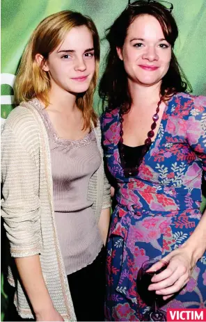  ?? ?? Targeted: Casting director Vivienne Storry with Emma Watson