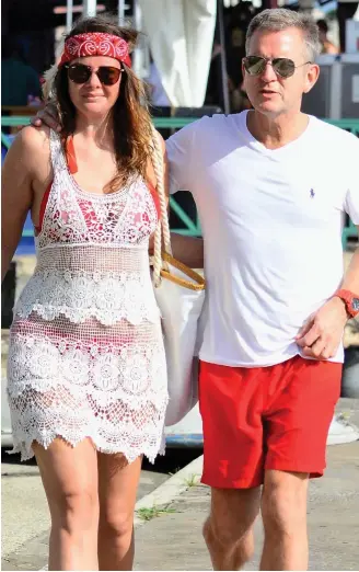  ??  ?? New love: Jeremy Kyle and Vicky Burton together in Barbados last month