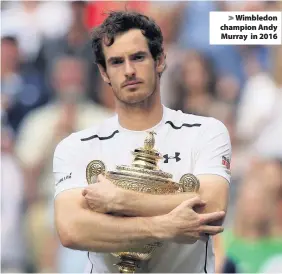  ??  ?? &gt; Wimbledon champion Andy Murray in 2016