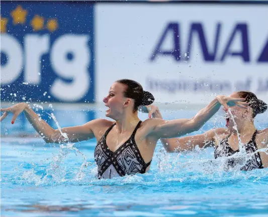  ?? PHOTO AFP ?? La Russie sera une sérieuse prétendant­e à l’or en natation synchronis­ée aux Championna­ts du monde de Budapest.