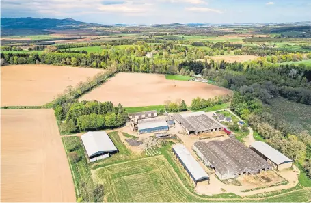  ??  ?? Courtcairn Farm, near Kemnay, is for sale at £3.25 million – part of a portfolio offered in lots by Galbraith.