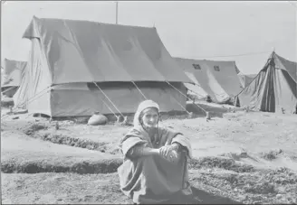  ?? HT ARCHIVE ?? A Kashmiri Pandit woman at a refugee camp.