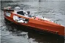  ?? Photograph: Philippe Lopez/AFP/Getty Images ?? Jean-Jacques Savin in his rowing boat.