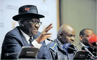  ?? HOUGH African News Agency (ANA) ARMAND ?? POLICE Minister Bheki Cele has released the latest quarterly crime statistics in which a decrease in rape cases was reported. |