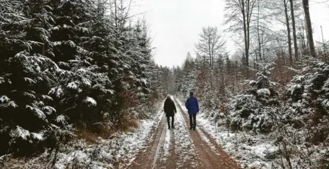  ??  ?? Auf der Höhe zwischen Edenhausen und Premach sind wir in einer idyllische­n Landschaft unterwegs. Wenn Schnee gefallen ist, kann diese Passage einen besonderen Zauber entfalten.